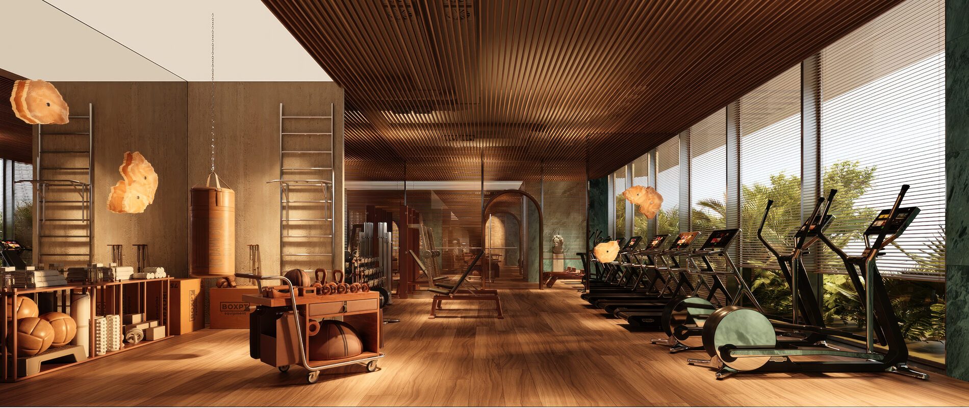 Wellness club and gym, illustrative